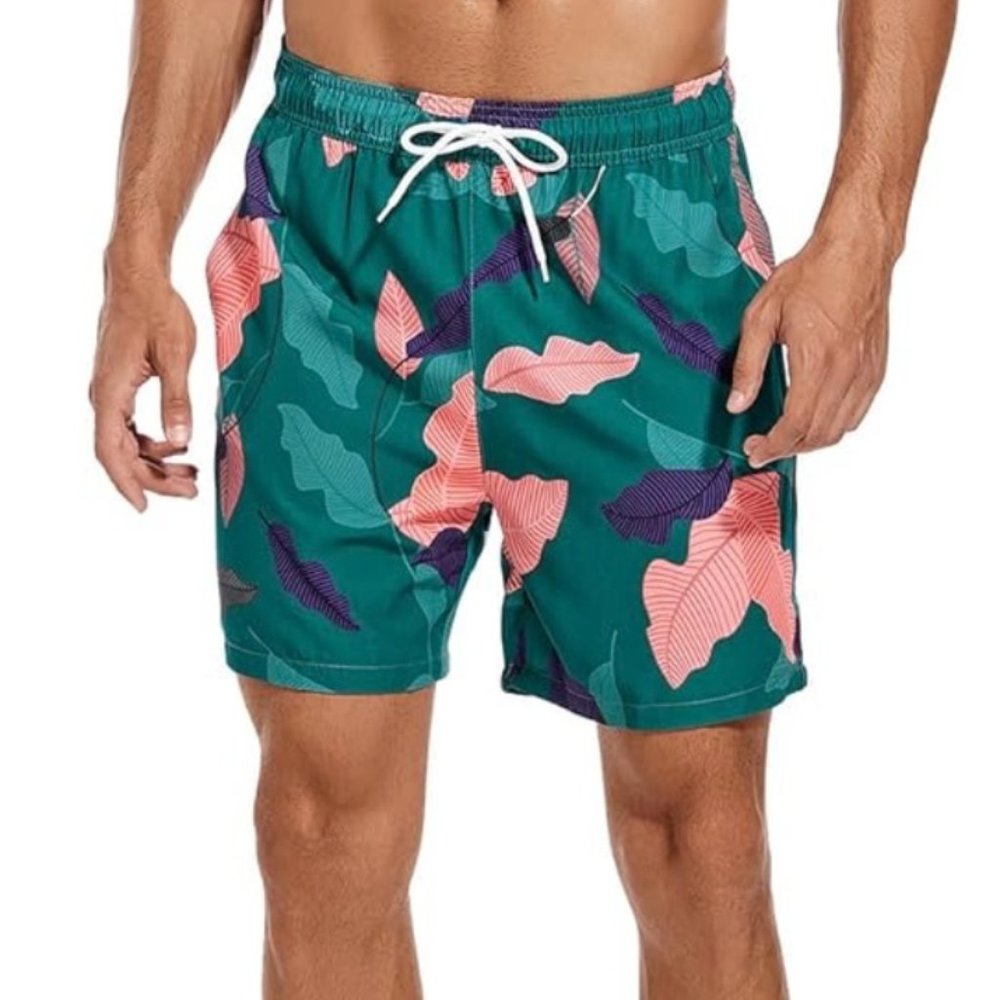 Men's swim trunks, compression liner, 5 inch, zipper pocket by Silkworld 3XL
